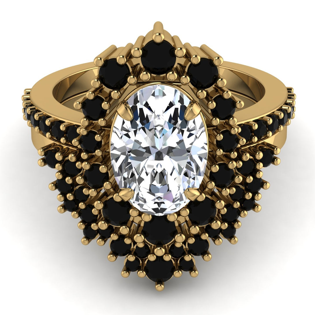Glamorous Oval Diamond Bridal Set - Emily No. 31