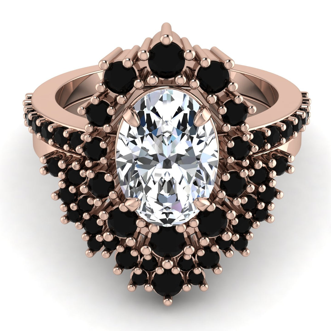 Glamorous Oval Diamond Bridal Set - Emily No. 32