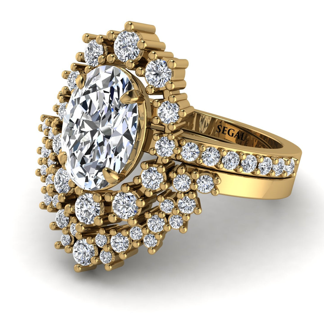 Glamorous Oval Diamond Bridal Set - Emily No. 1