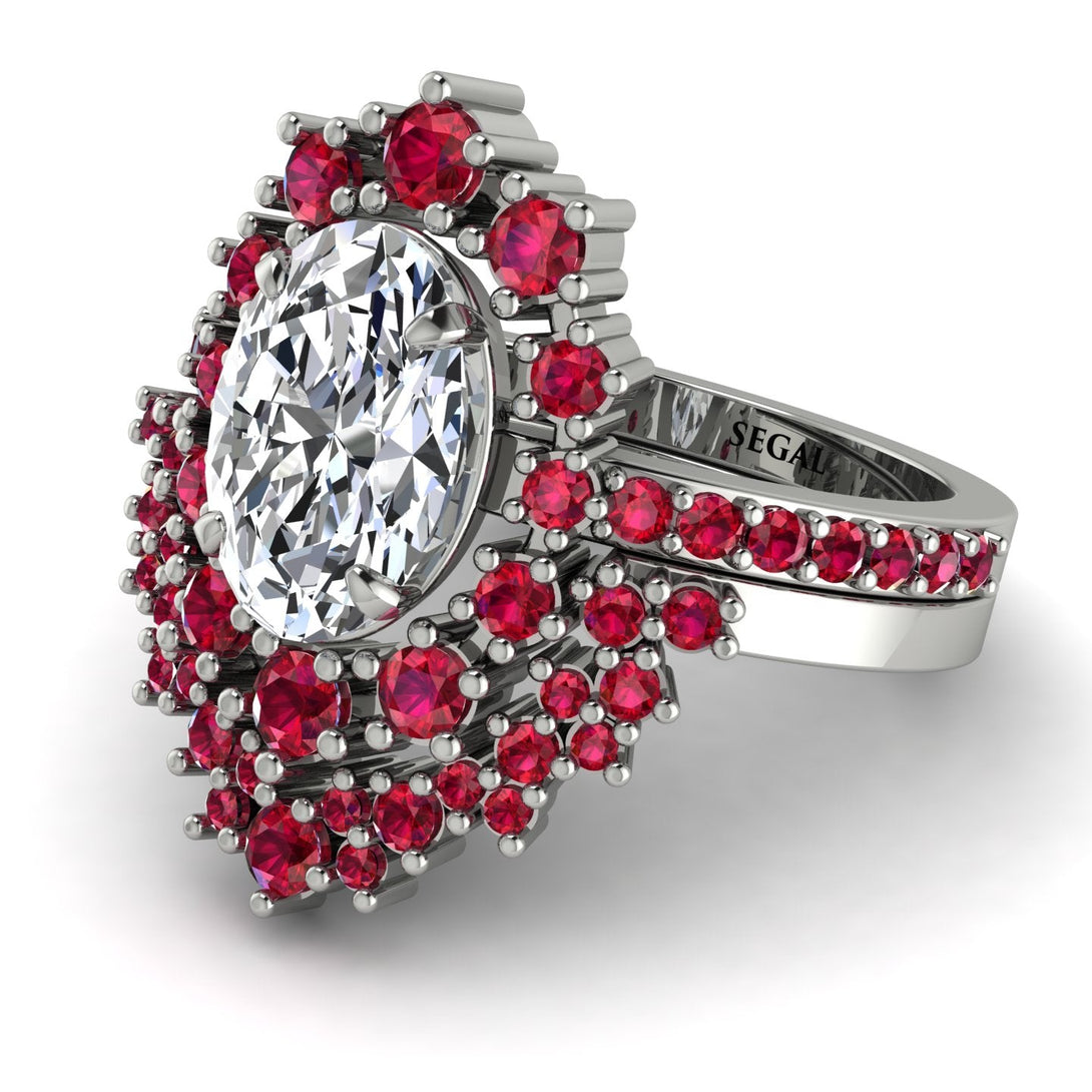 Glamorous Oval Diamond Bridal Set - Emily No. 48