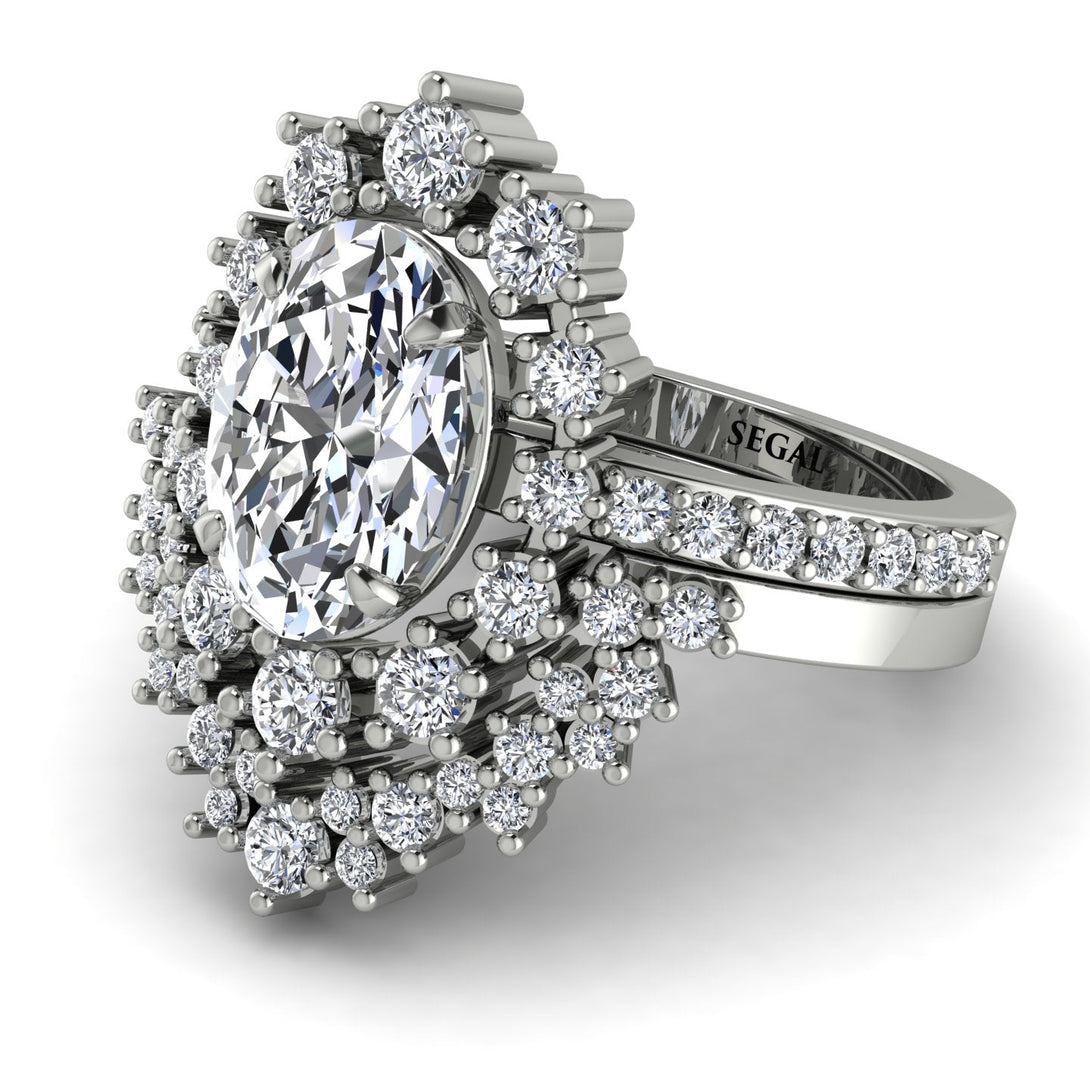 Glamorous Oval Diamond Bridal Set - Emily No. 3