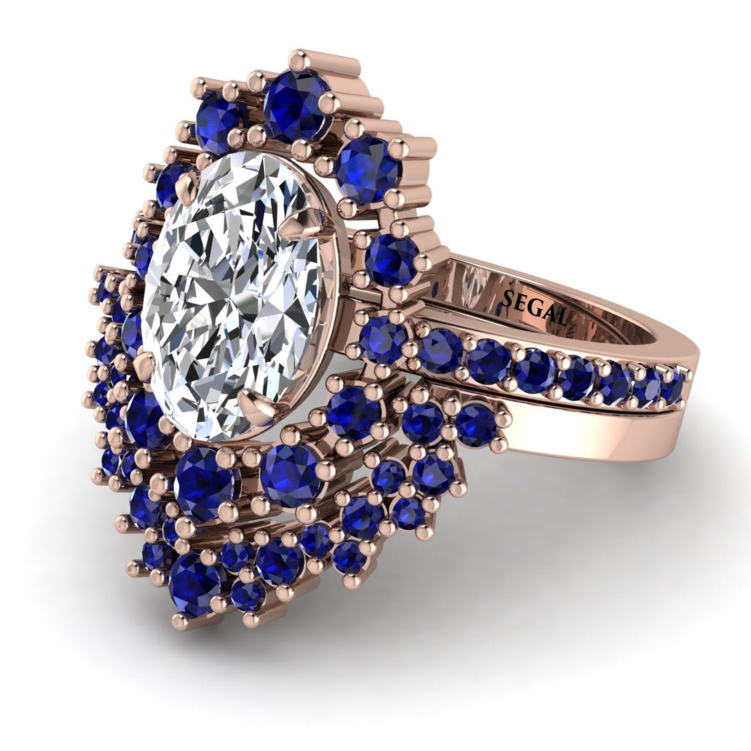 Glamorous Oval Diamond Bridal Set - Emily No. 62