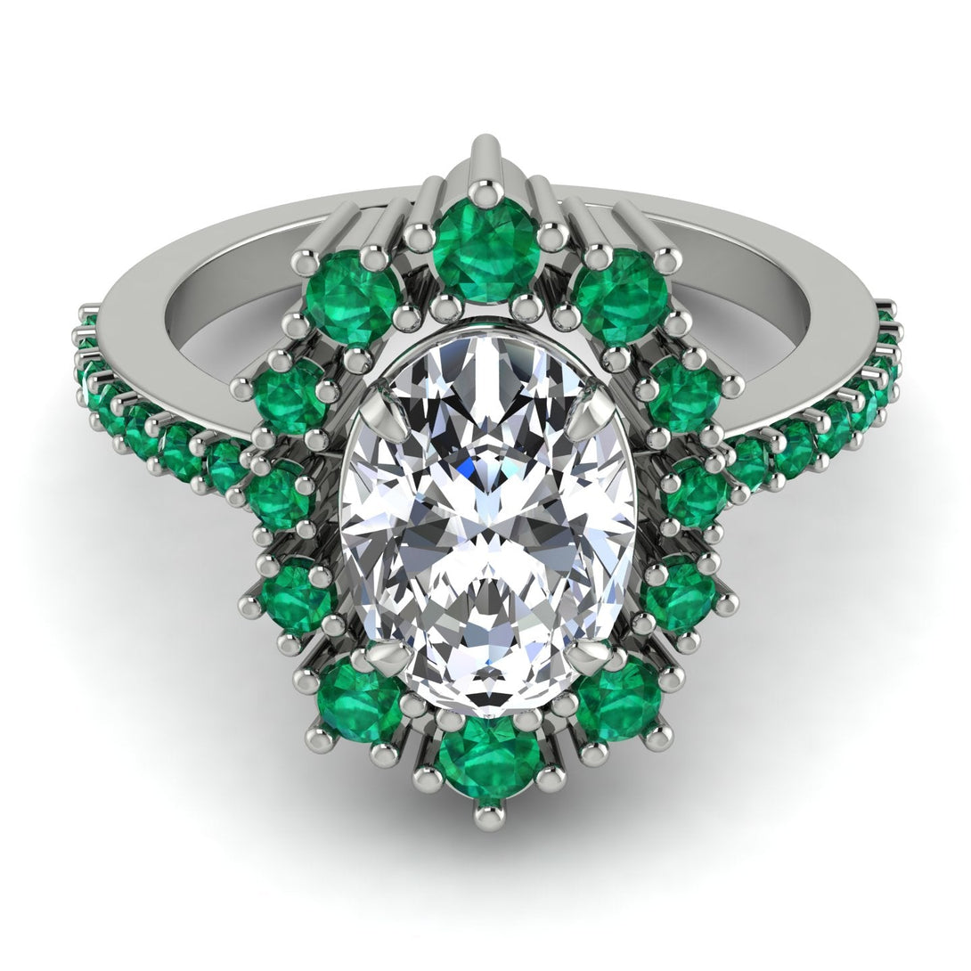 Glamorous Oval Diamond Ring - Emily No. 18