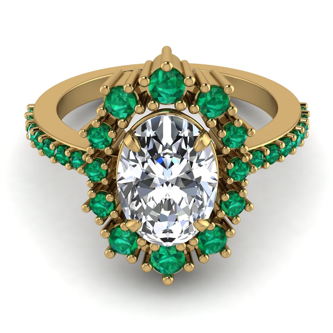 Glamorous Oval Diamond Ring - Emily No. 16