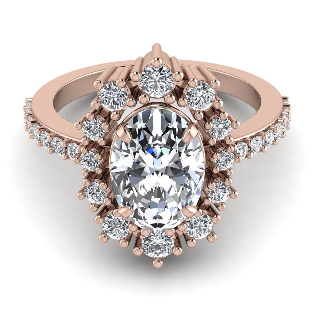 Glamorous Oval Diamond Ring - Emily No. 2