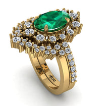 Glamorous Oval Emerald Bridal Set - Emily No. 4 image 1