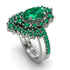 Glamorous Oval Emerald Bridal Set - Emily No. 21