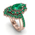 Glamorous Oval Emerald Bridal Set - Emily No. 20