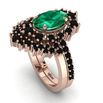 Glamorous Oval Emerald Bridal Set - Emily No. 35 image 1