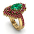 Glamorous Oval Emerald Bridal Set - Emily No. 49