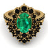 Glamorous Oval Emerald Bridal Set - Emily No. 34