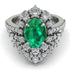 Glamorous Oval Emerald Bridal Set - Emily No. 6