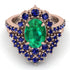 Glamorous Oval Emerald Bridal Set - Emily No. 65