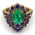 Glamorous Oval Emerald Bridal Set - Emily No. 64