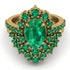 Glamorous Oval Emerald Bridal Set - Emily No. 19