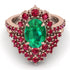 Glamorous Oval Emerald Bridal Set - Emily No. 50