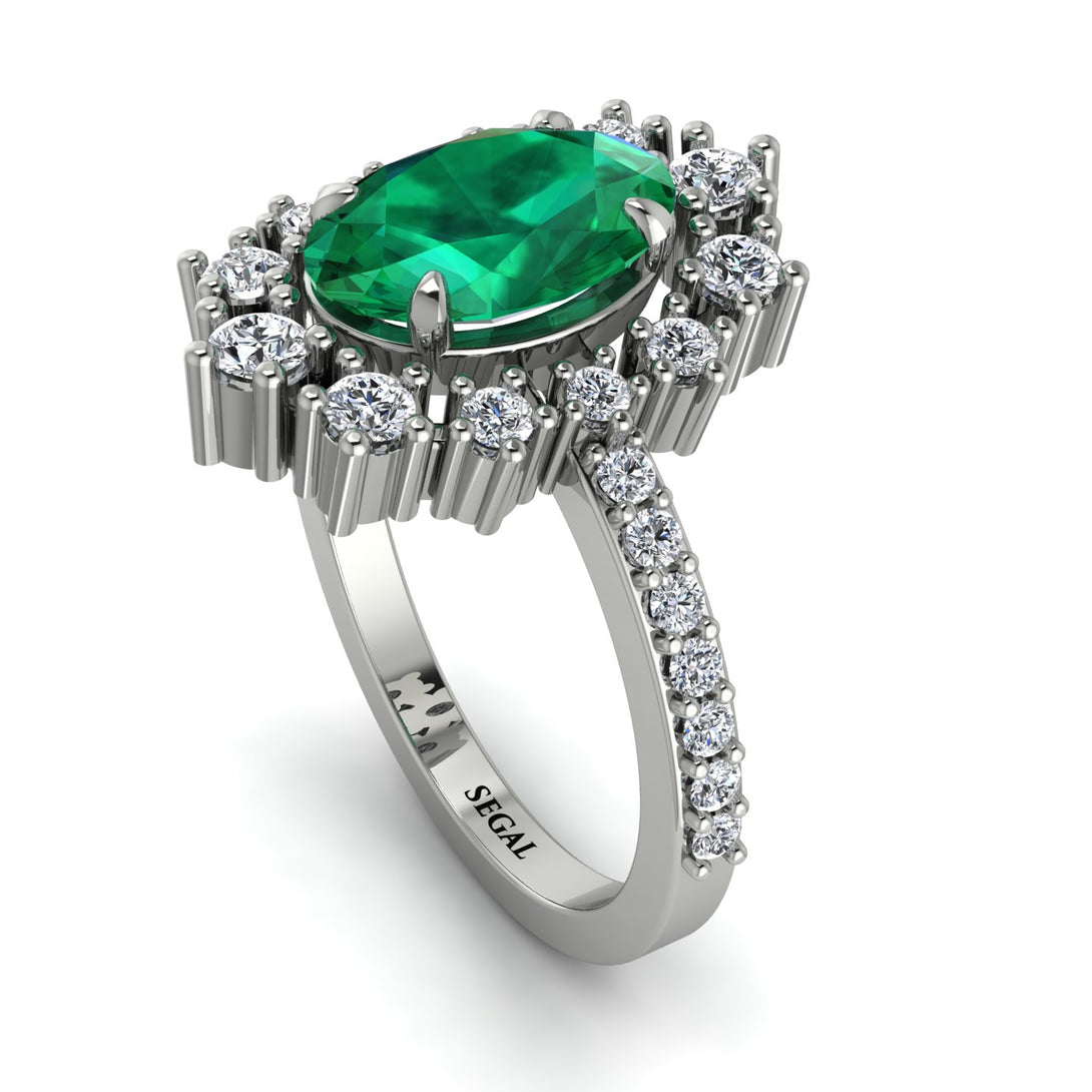 Glamorous Oval Emerald Ring - Emily No. 6