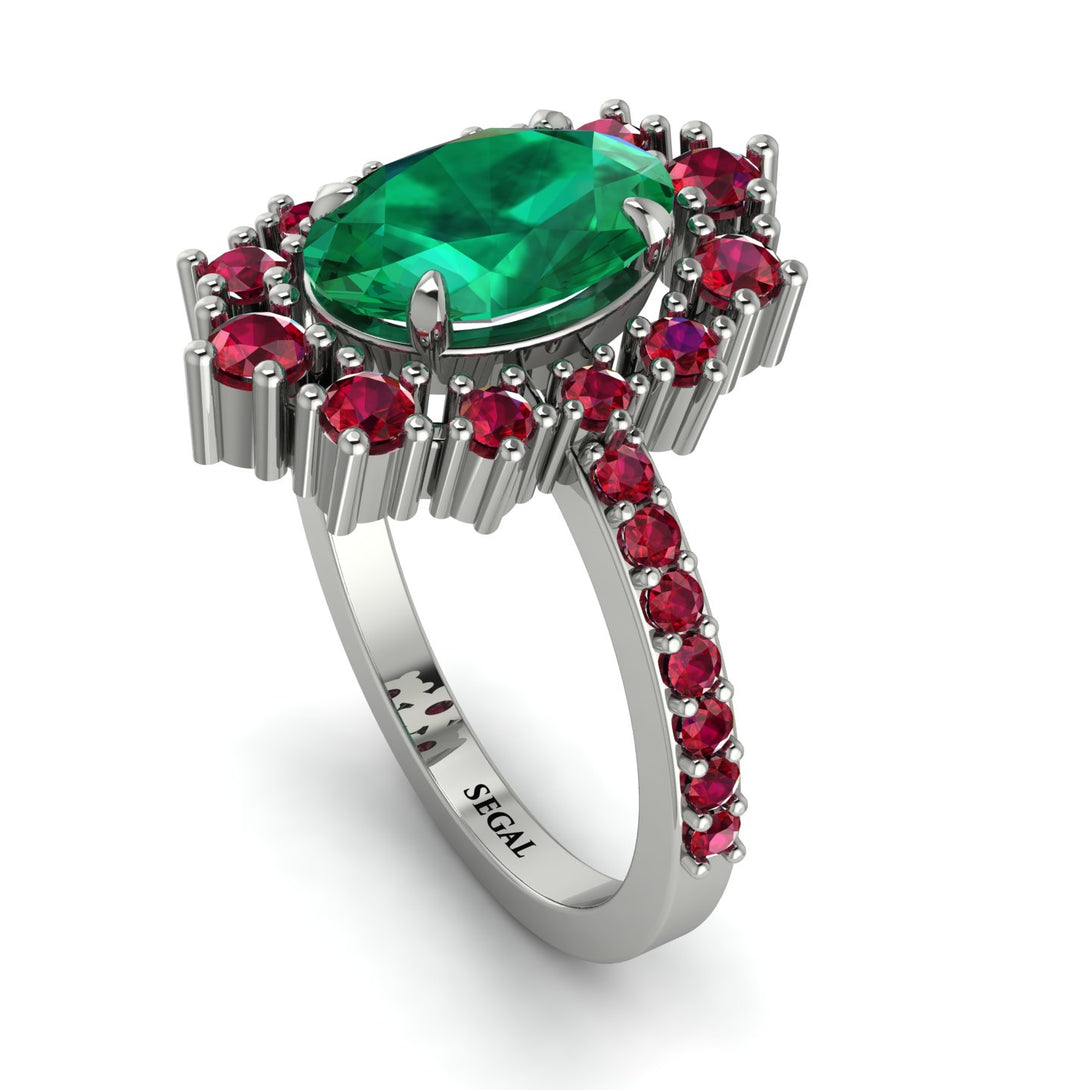 Glamorous Oval Emerald Ring - Emily No. 51