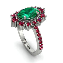 Glamorous Oval Emerald Ring - Emily No. 51 image 1