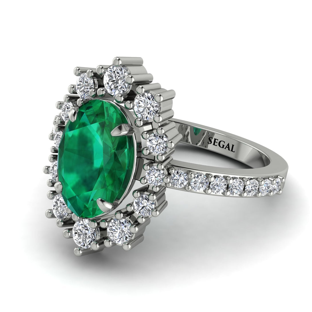 Glamorous Oval Emerald Ring - Emily No. 6