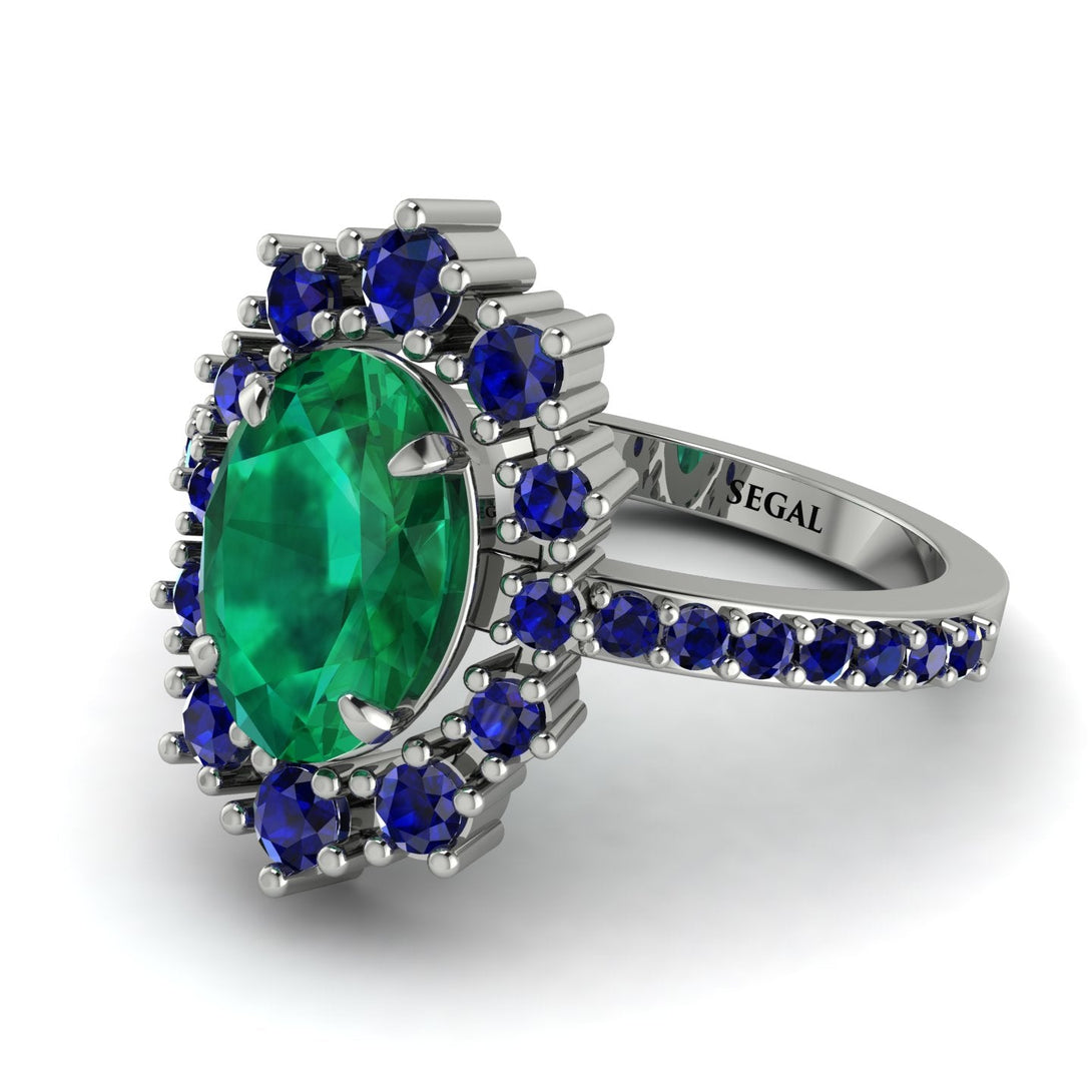 Glamorous Oval Emerald Ring - Emily No. 66