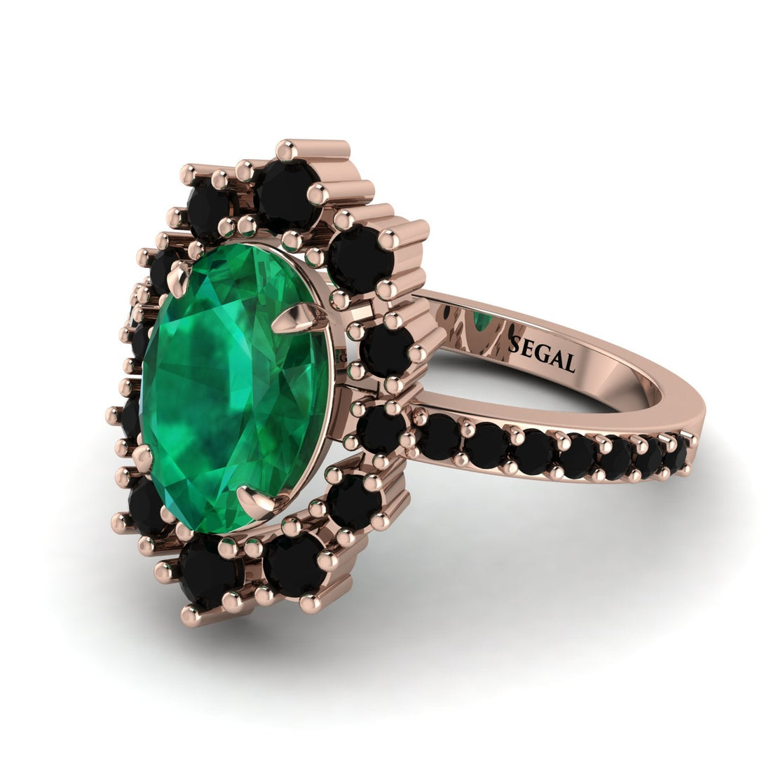 Glamorous Oval Emerald Ring - Emily No. 35