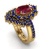 Glamorous Oval Ruby Bridal Set - Emily No. 70