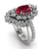 Glamorous Oval Ruby Bridal Set - Emily No. 12