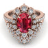 Glamorous Oval Ruby Bridal Set - Emily No. 11