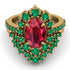 Glamorous Oval Ruby Bridal Set - Emily No. 25