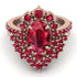 Glamorous Oval Ruby Bridal Set - Emily No. 56