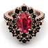 Glamorous Oval Ruby Bridal Set - Emily No. 41