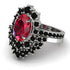 Glamorous Oval Ruby Bridal Set - Emily No. 42 image 3