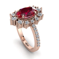 Glamorous Oval Ruby Ring - Emily No. 11 image 1