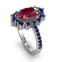 Glamorous Oval Ruby Ring - Emily No. 72 image 1