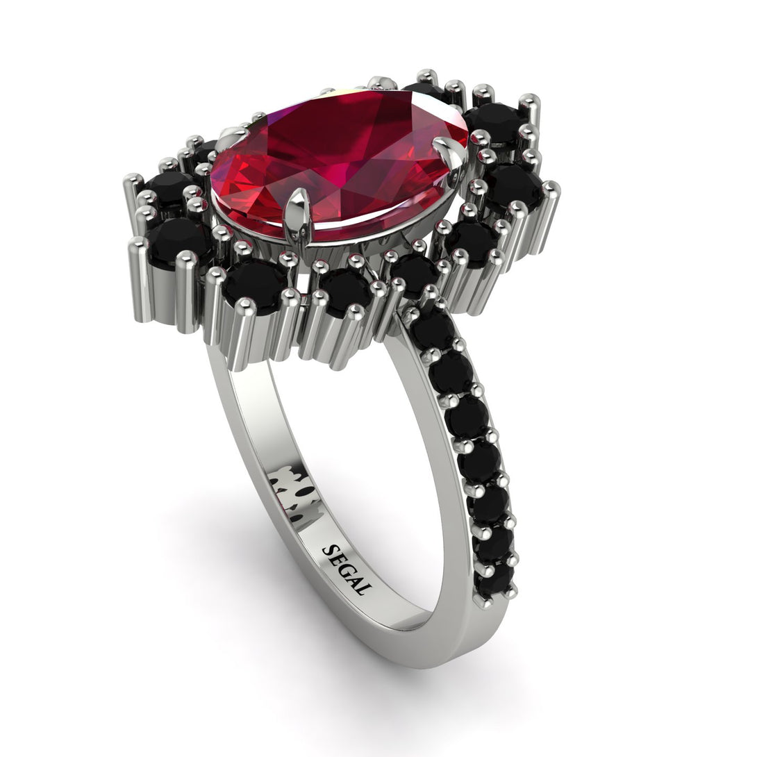 Glamorous Oval Ruby Ring - Emily No. 42