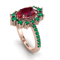 Glamorous Oval Ruby Ring - Emily No. 26 image 1