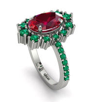 Glamorous Oval Ruby Ring - Emily No. 27 image 1
