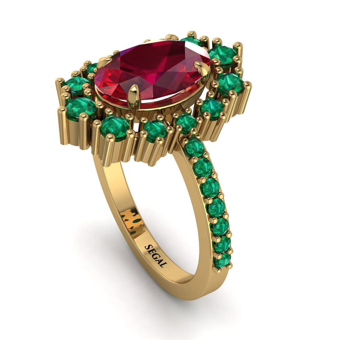 Glamorous Oval Ruby Ring - Emily No. 25