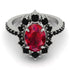 Glamorous Oval Ruby Ring - Emily No. 42