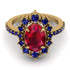 Glamorous Oval Ruby Ring - Emily No. 70