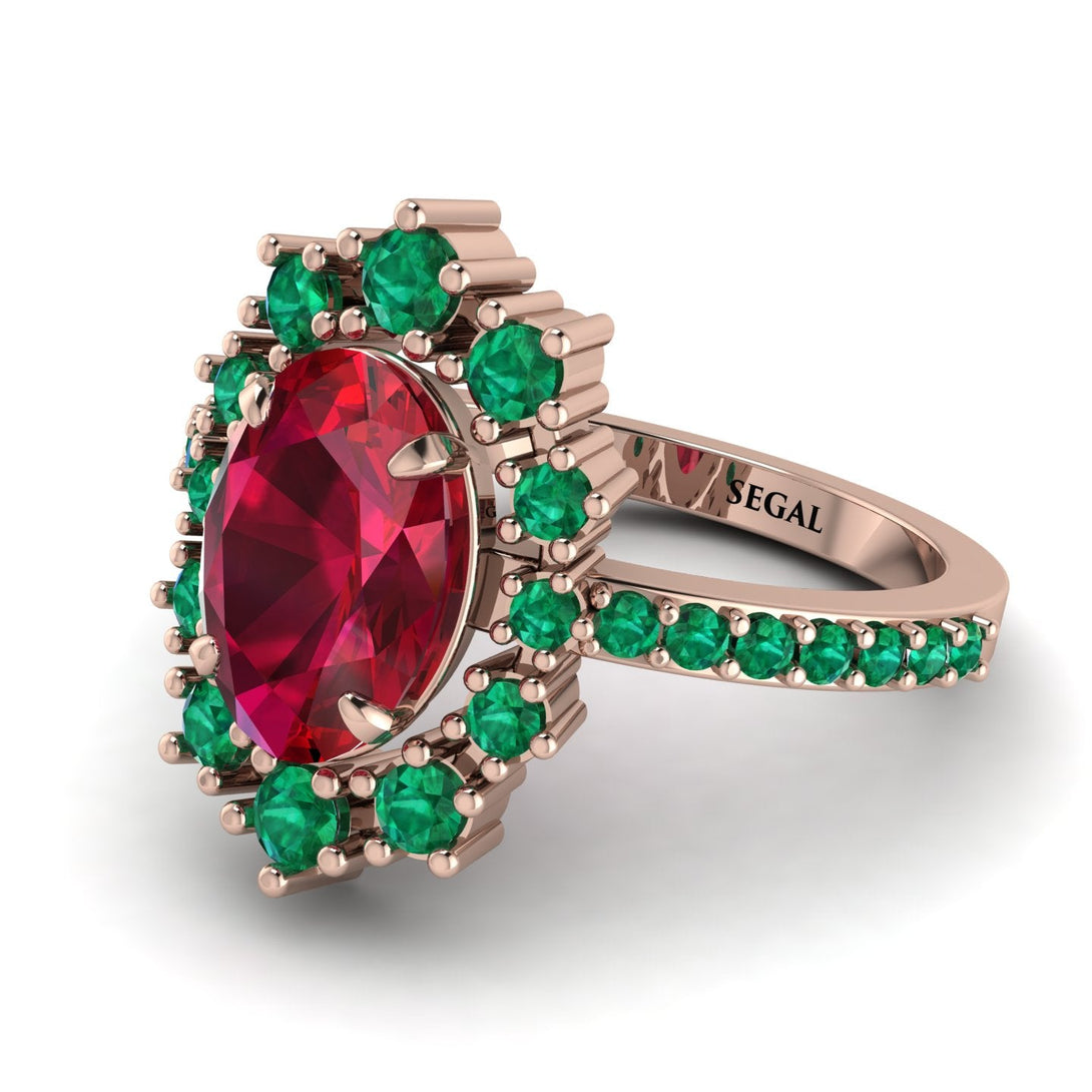 Glamorous Oval Ruby Ring - Emily No. 26