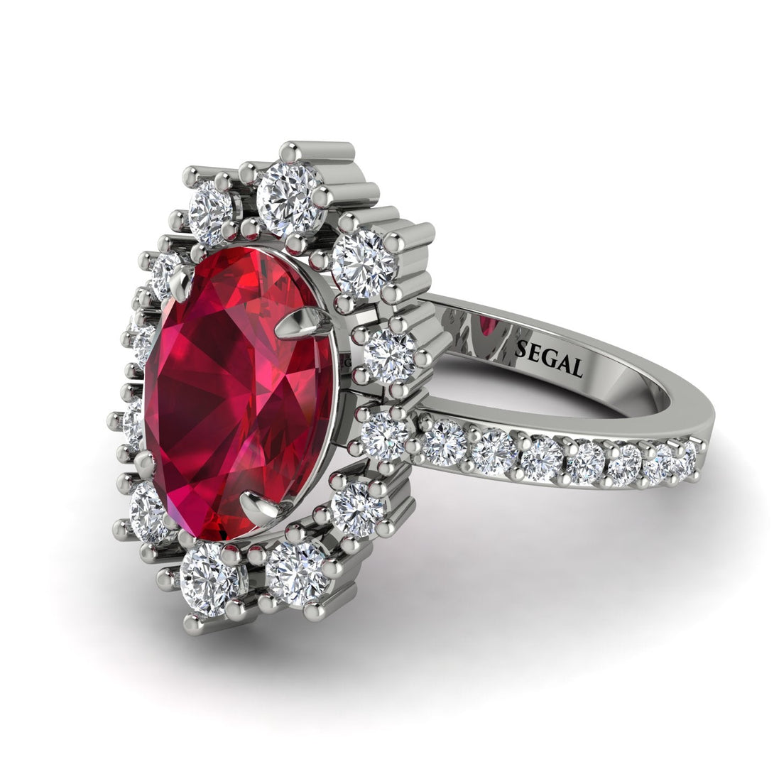 Glamorous Oval Ruby Ring - Emily No. 12