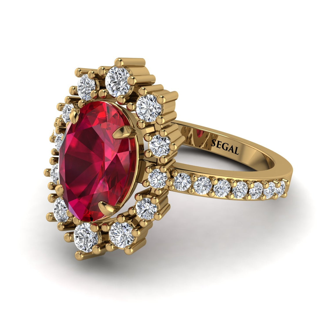 Glamorous Oval Ruby Ring - Emily No. 10