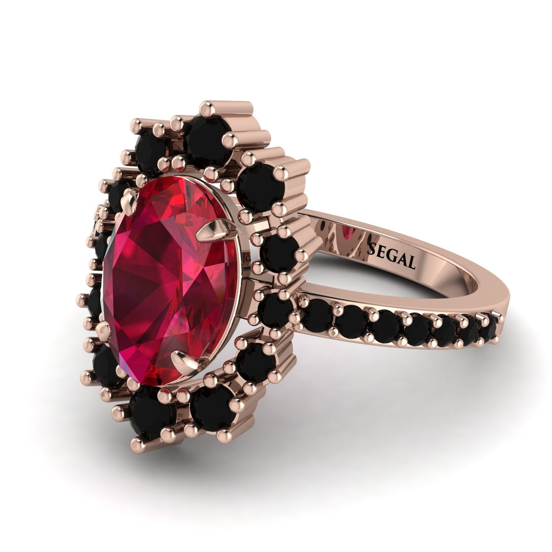 Glamorous Oval Ruby Ring - Emily No. 41