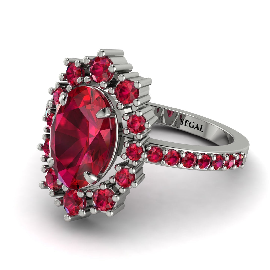 Glamorous Oval Ruby Ring - Emily No. 57
