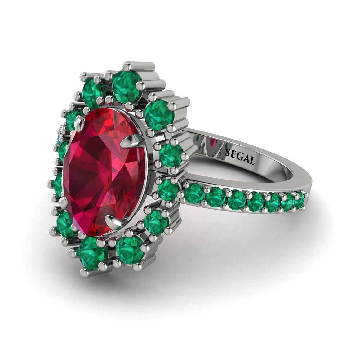 Glamorous Oval Ruby Ring - Emily No. 27