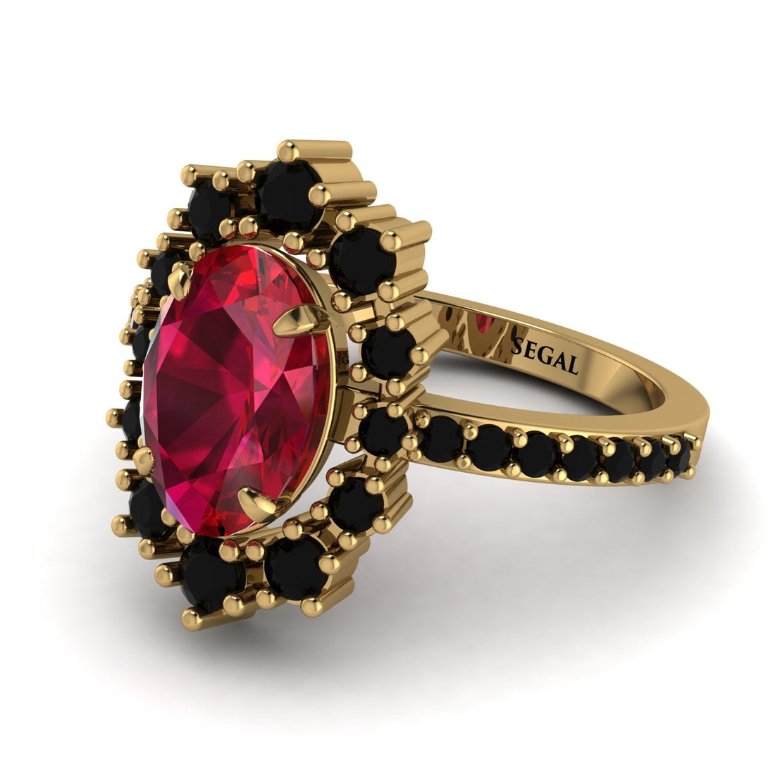 Glamorous Oval Ruby Ring - Emily No. 40