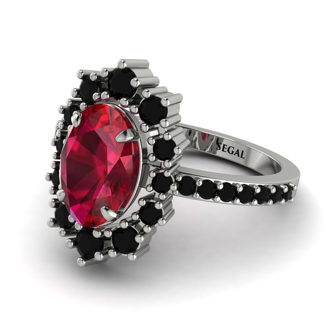 Glamorous Oval Ruby Ring - Emily No. 42