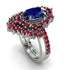 Glamorous Oval Sapphire Bridal Set - Emily No. 60